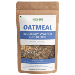 Bueberry walnut superfood oatmeal